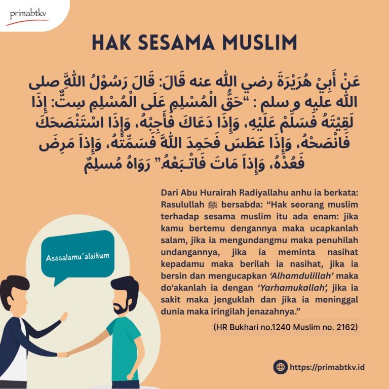 Hak sesama muslim yang harus ditunaikan