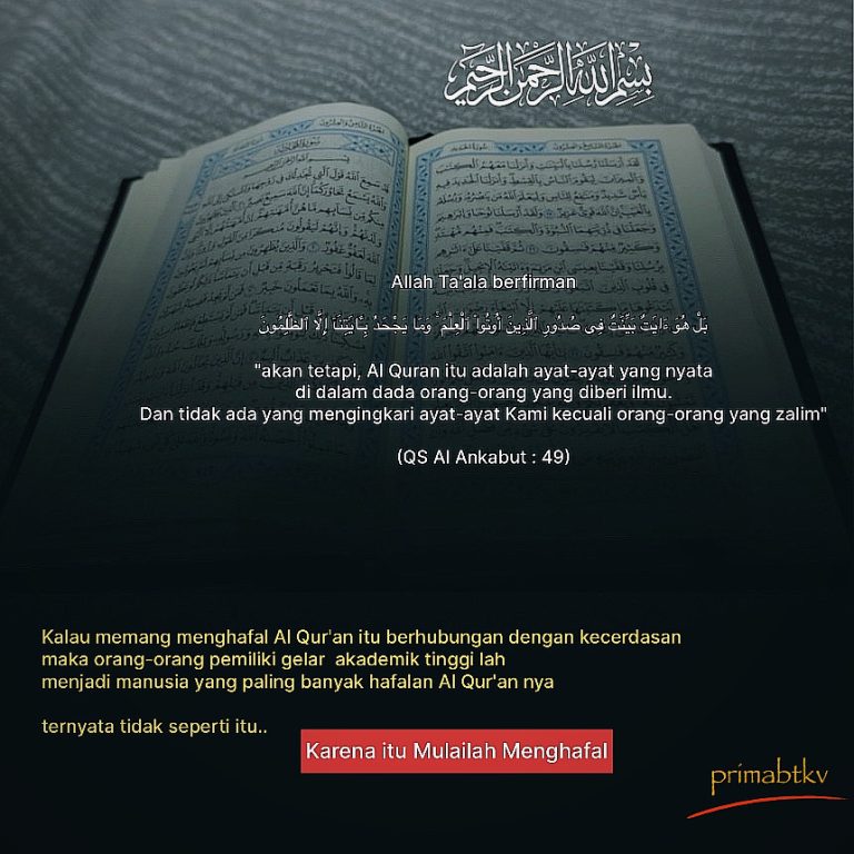 Mulailah menghafal Al-Qur'an